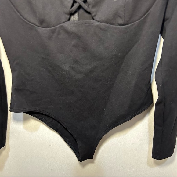 Lulu’s Set for Style Black Long Sleeve Bustier Bodysuit Size Large - Picture 6 of 12